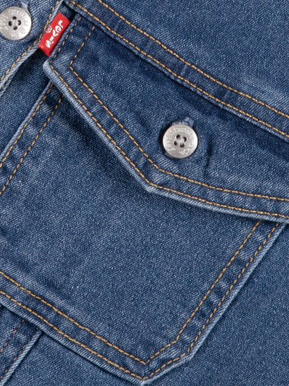 Dsiney Kidz - Levi's® Blue Long Sleeve Dropped Waist Dress image 3