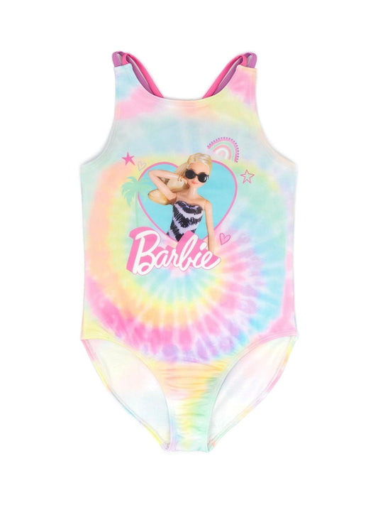 Dsiney Kidz - Vanilla Underground Pink Tie-Dye Barbie Swimsuit - Girls image 1