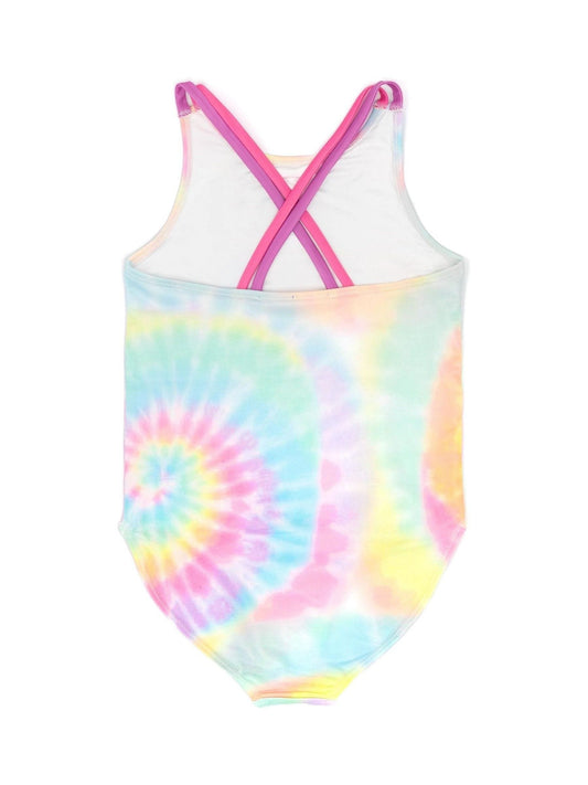 Dsiney Kidz - Vanilla Underground Pink Tie-Dye Barbie Swimsuit - Girls image 2