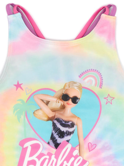 Vanilla Underground Pink Tie-Dye Barbie Swimsuit - Girls image 3