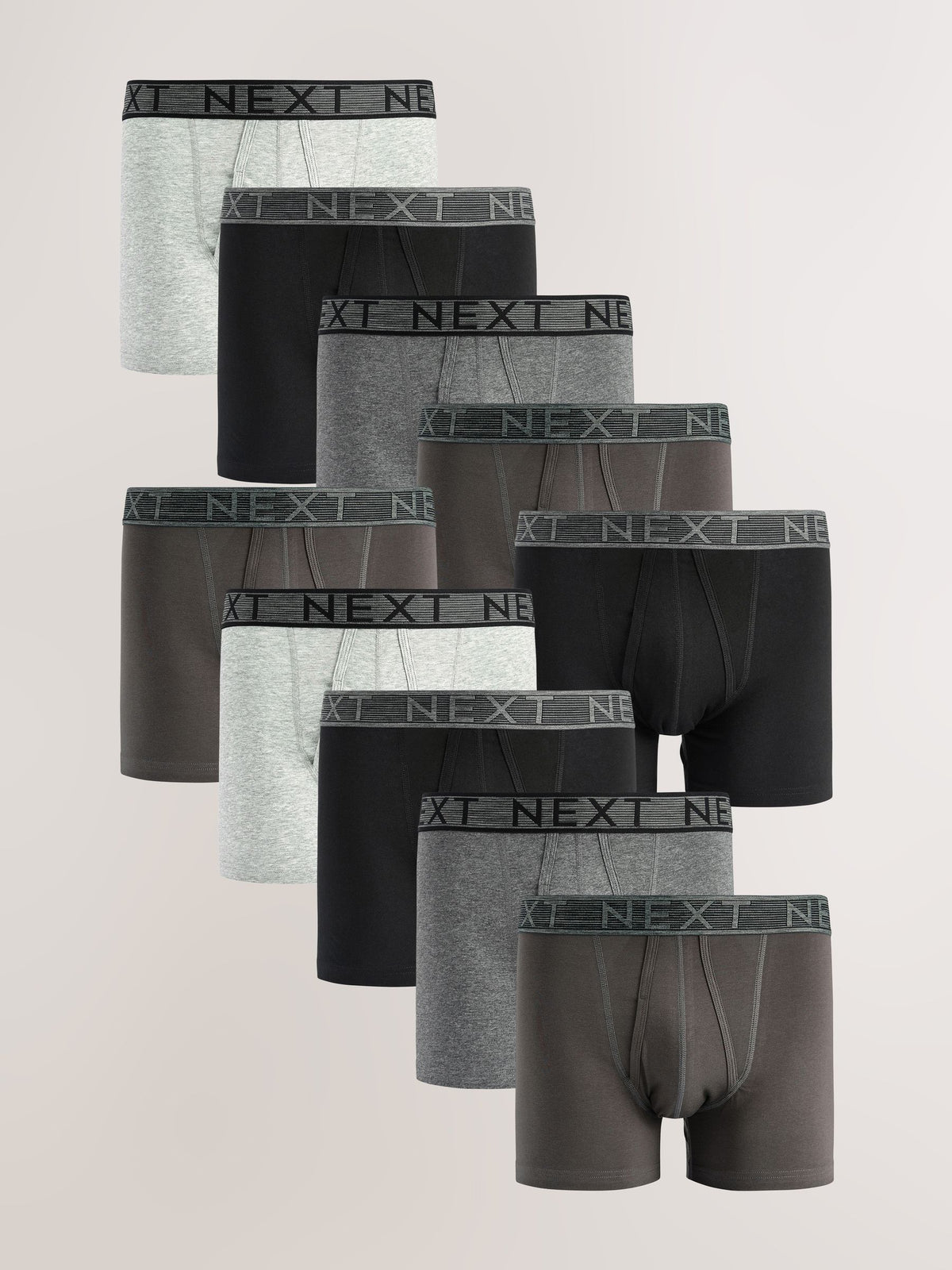 Dsiney Kidz - Grey 10 pack A-Front Cotton Rich Boxers image 1