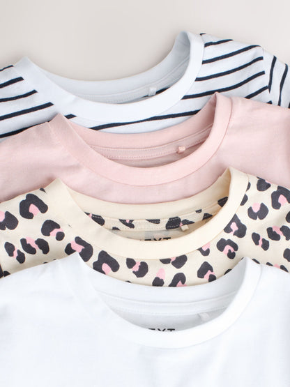 Dsiney Kidz - Pink/Stripe/Animal T-Shirts 4 Pack (3-16yrs) image 8
