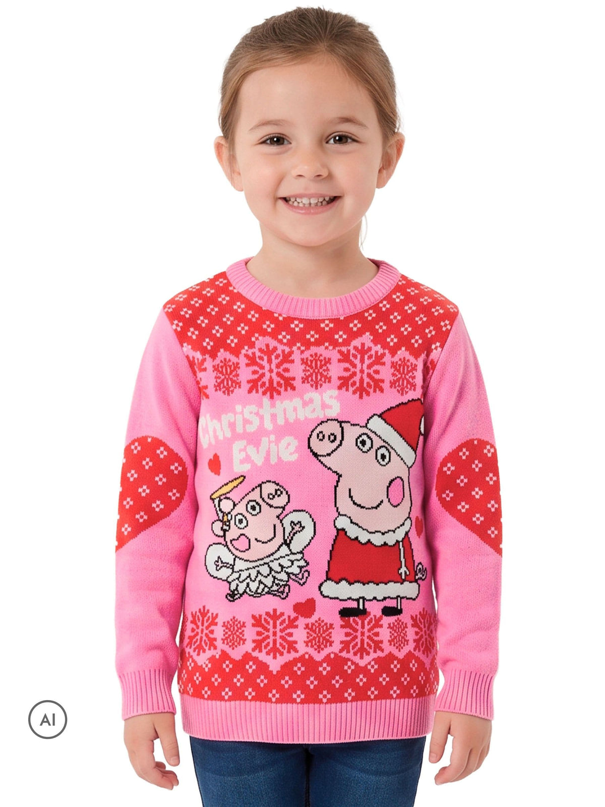 Character Pink Peppa Pig Christmas Evie Jumper - image 2