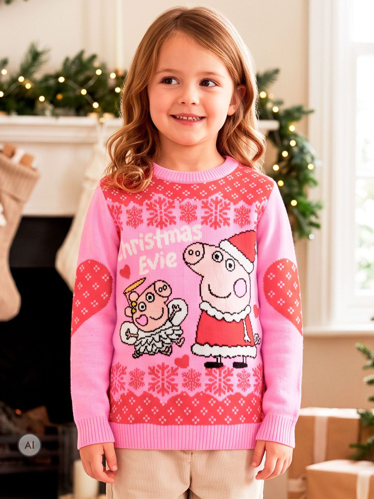 Character Pink Peppa Pig Christmas Evie Jumper - image 7