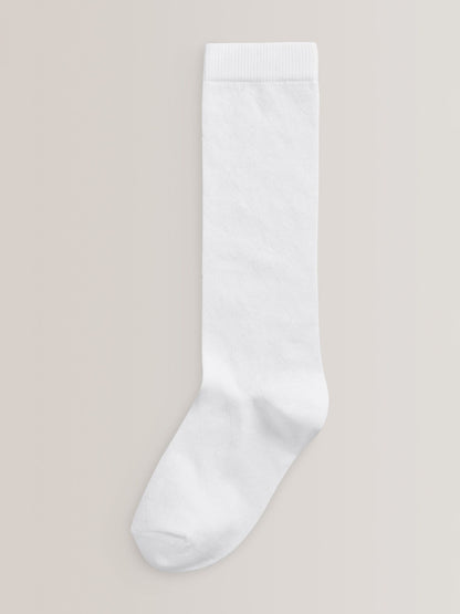 White Diamond 3 Pack Cotton Rich Knee High School Socks image 2
