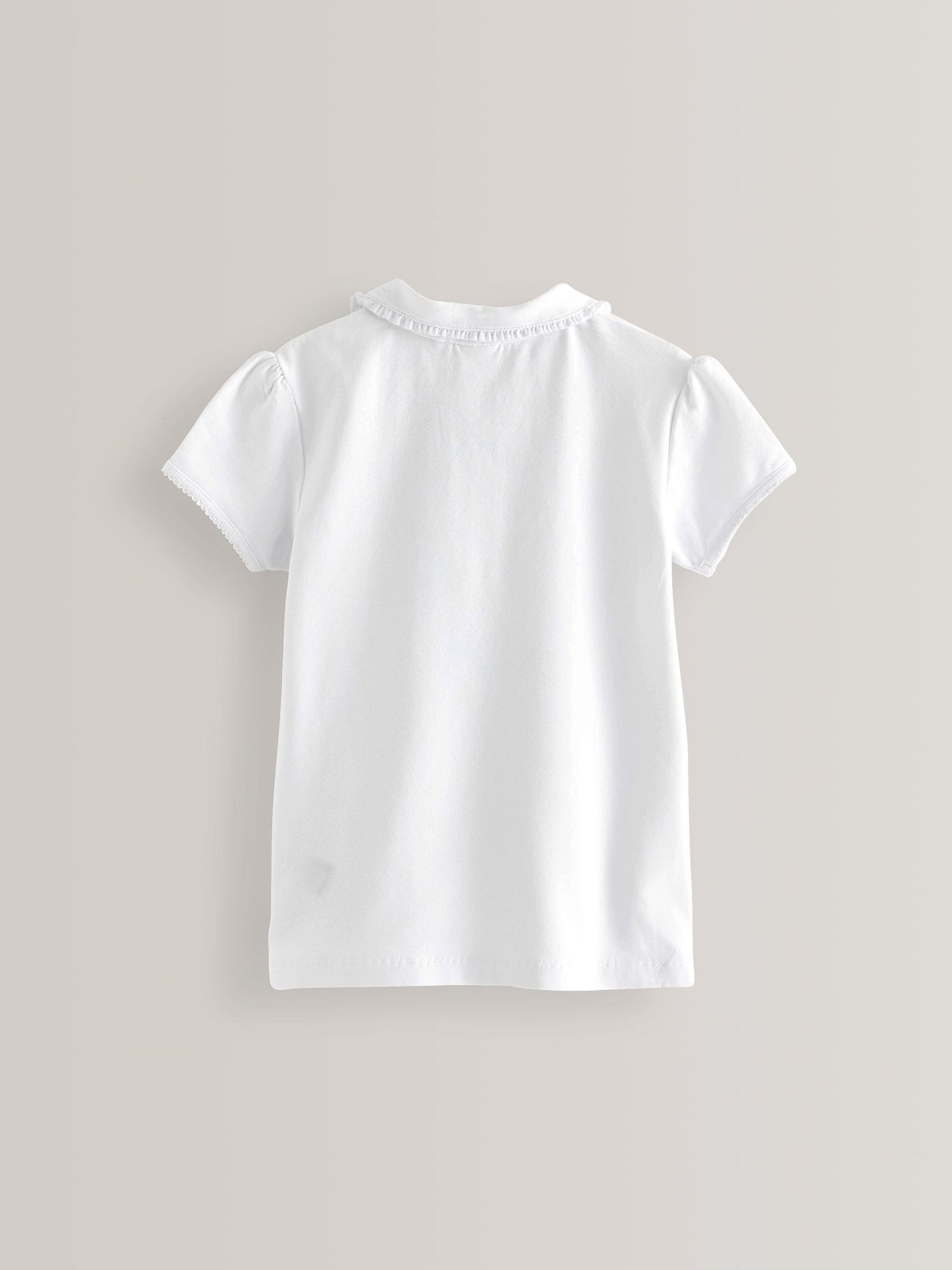 Dsiney Kidz - White Girls Cotton Stretch Frill Collar School Polo Tops 2 Pack (3-16yrs) image 7