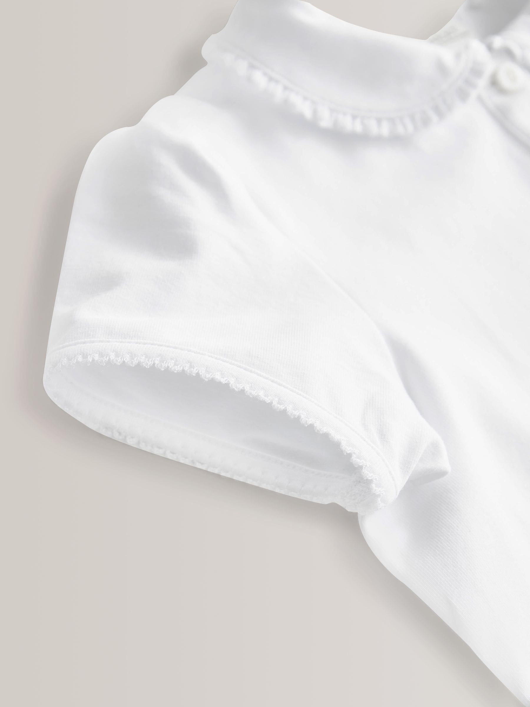 Dsiney Kidz - White Girls Cotton Stretch Frill Collar School Polo Tops 2 Pack (3-16yrs) image 9