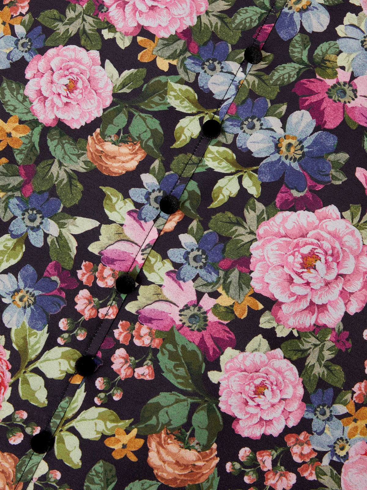 Monsoon Black x Queens of Archive Edie Velvet Bow Floral Print Party Dress - image 5