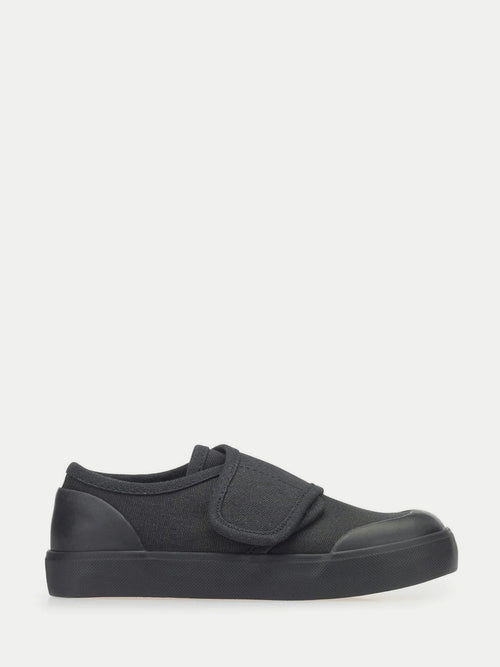 Black Skip Rip-Tape School P E Plimsoles F Fit image 1