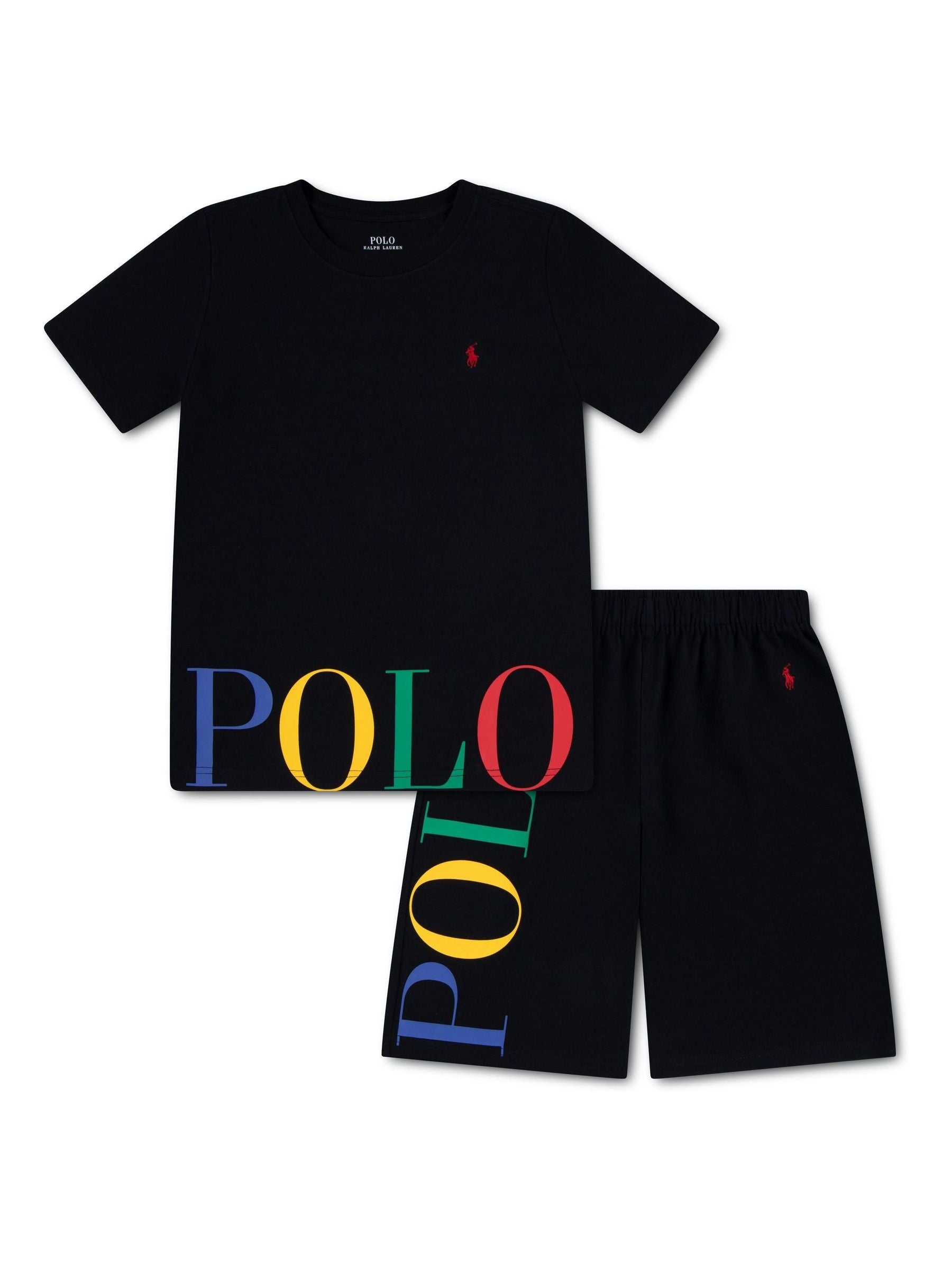 Dsiney Kidz - Polo Ralph Lauren Black T-Shirt and Shorts Set image 1