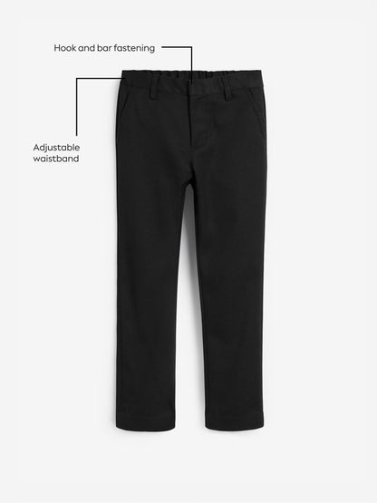 Dsiney Kidz - Black Regular Waist Straight Leg School Trousers (3-17yrs) image 5