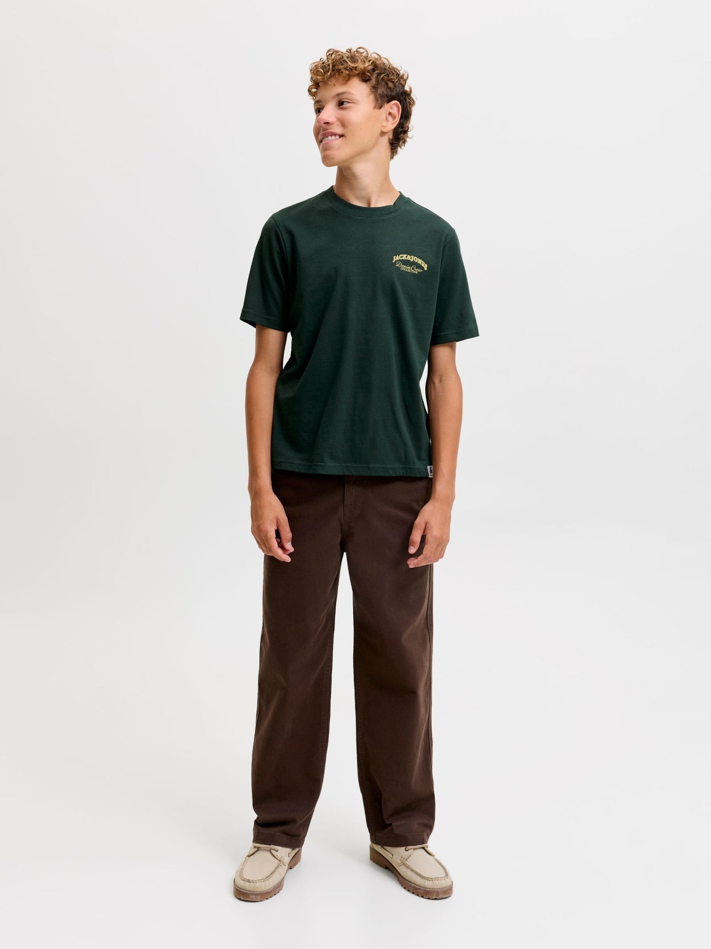 Dsiney Kidz - JACK & JONES JUNIOR Dark Green Logo Back Print T-Shirt image 4
