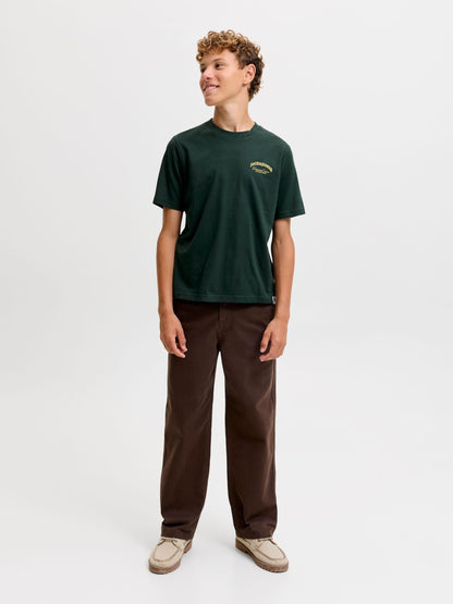 Dsiney Kidz - JACK & JONES JUNIOR Dark Green Logo Back Print T-Shirt image 4