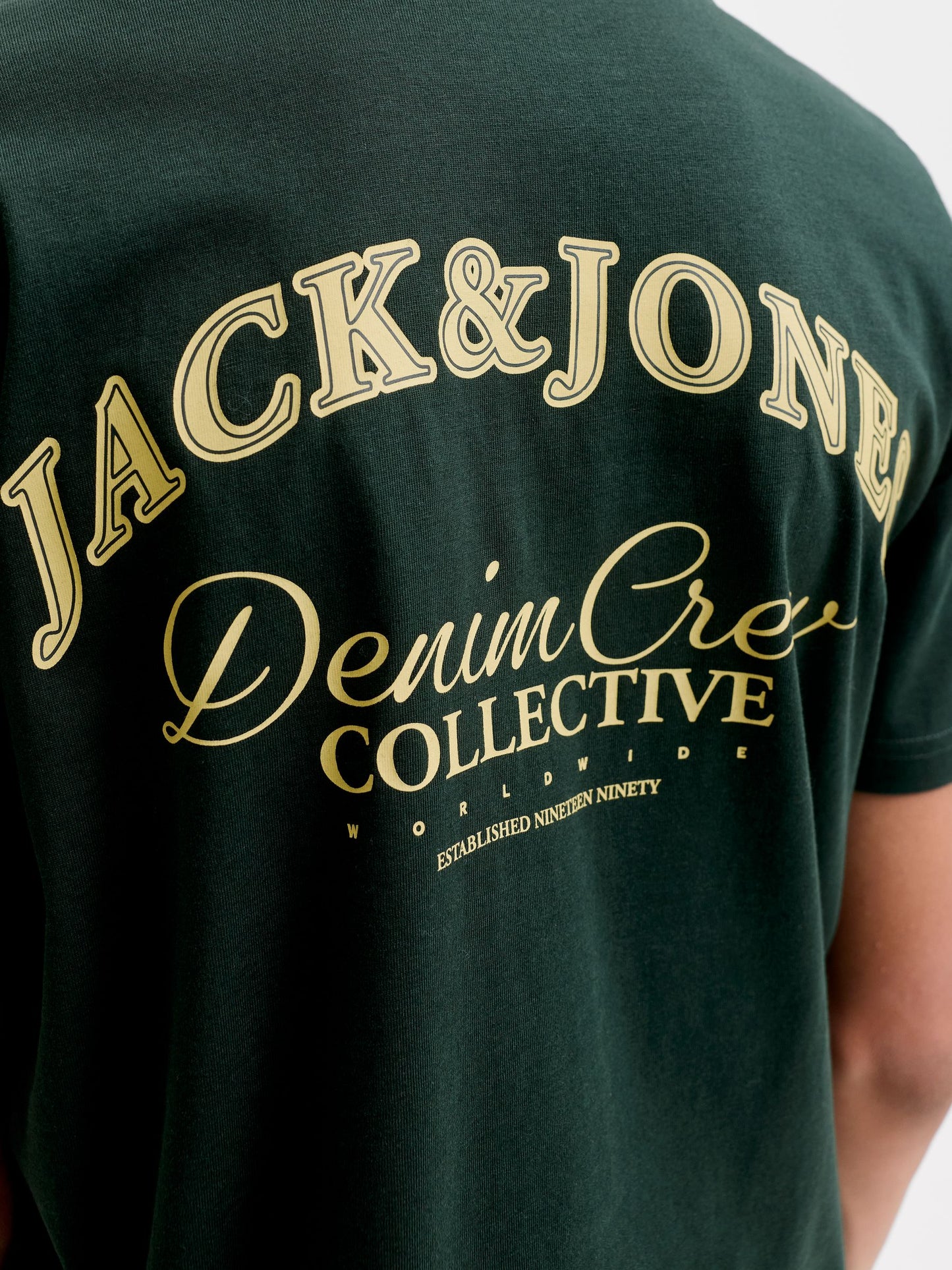 Dsiney Kidz - JACK & JONES JUNIOR Dark Green Logo Back Print T-Shirt image 5