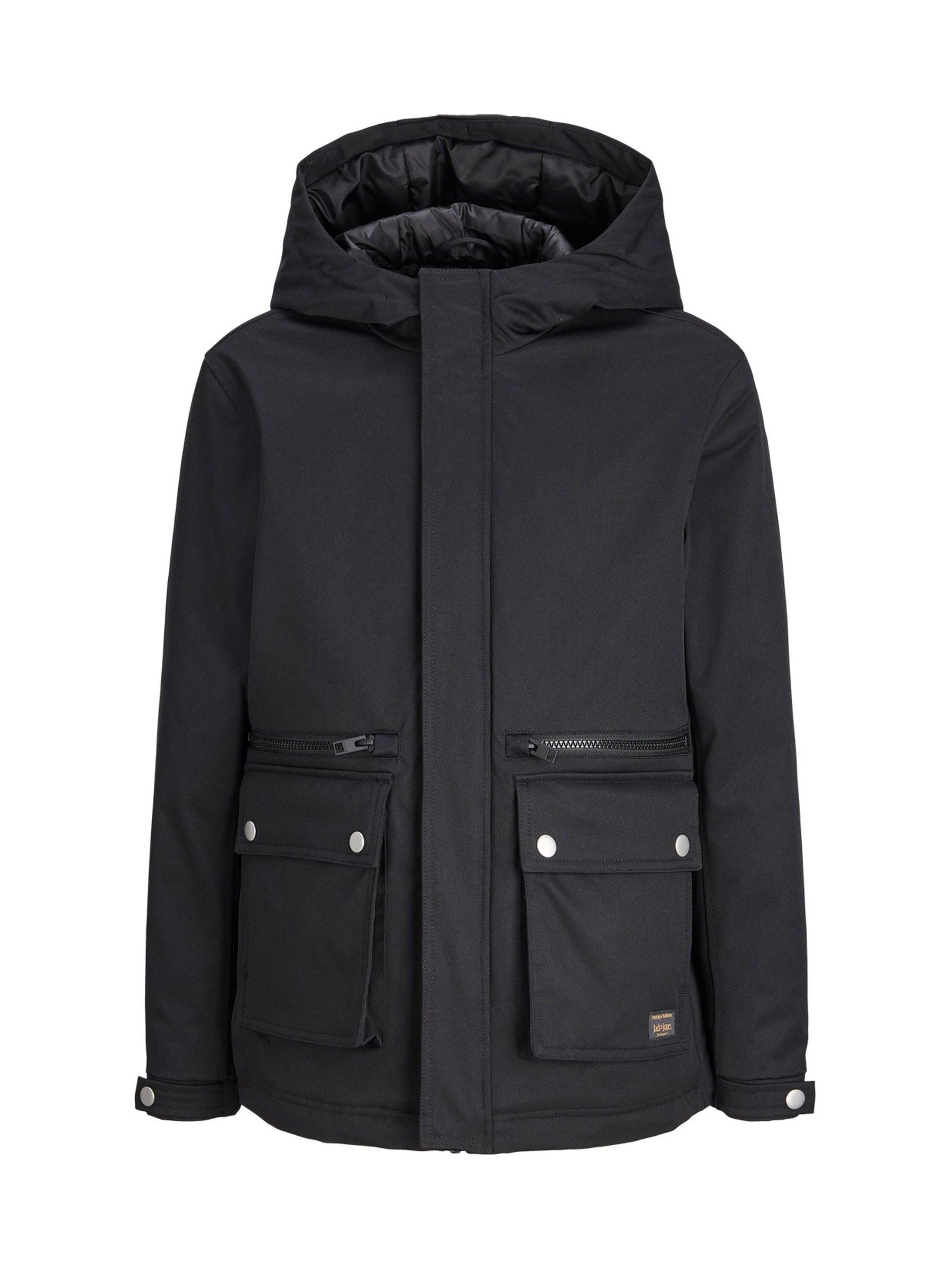 Dsiney Kidz - JACK & JONES JUNIOR Black Parka Jacket image 1