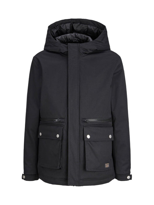 Dsiney Kidz - JACK & JONES JUNIOR Black Parka Jacket image 1