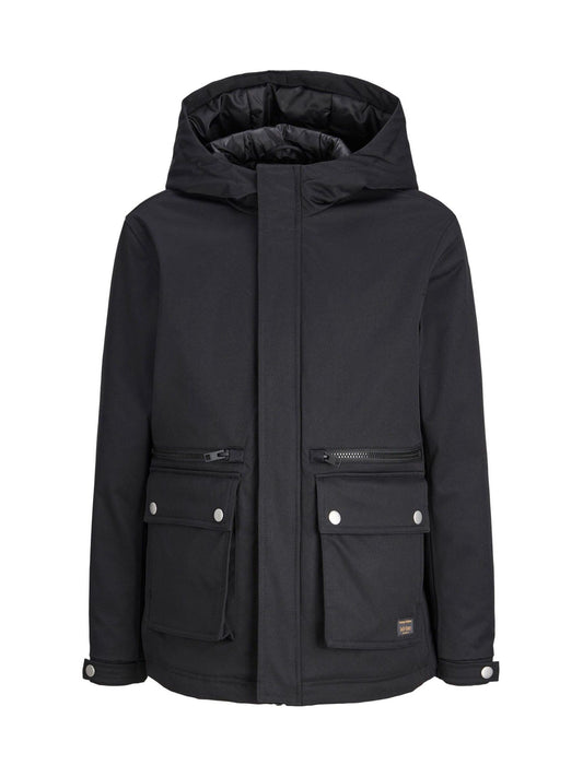 Dsiney Kidz - JACK & JONES JUNIOR Black Parka Jacket image 1