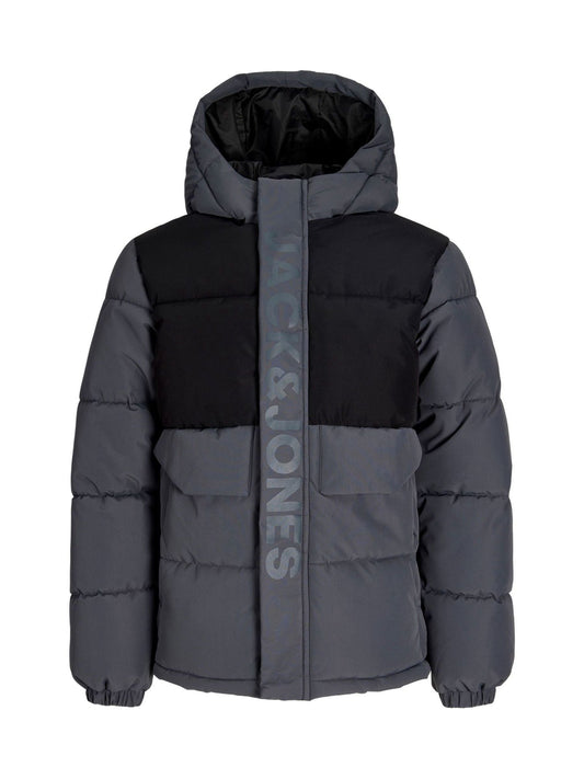 Dsiney Kidz - JACK & JONES JUNIOR Grey Colour Block Puffer Jacket image 1