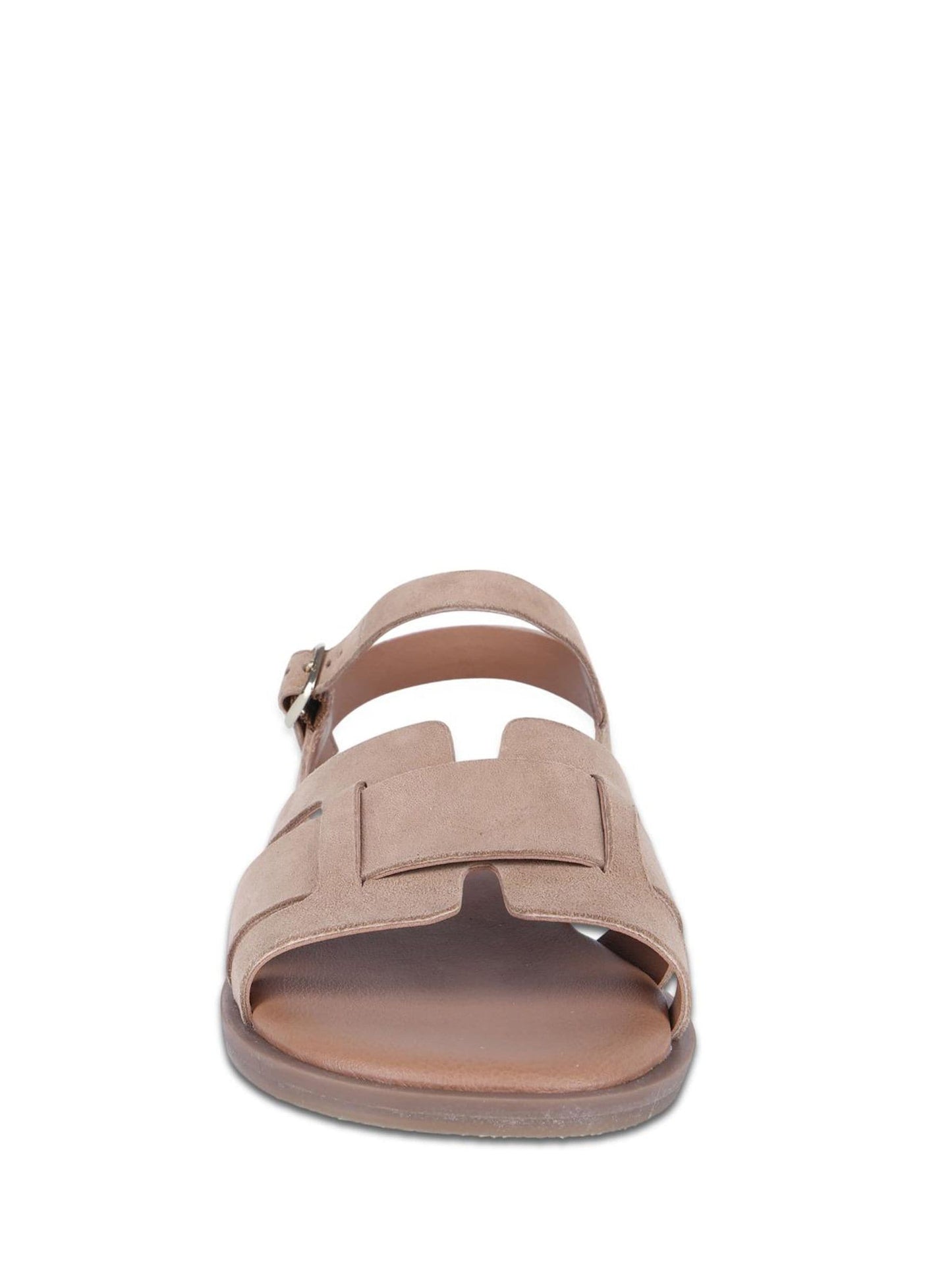 Off The Hook Natural Isabella Leather Slingback Open-Toe Flat Sandals image 4