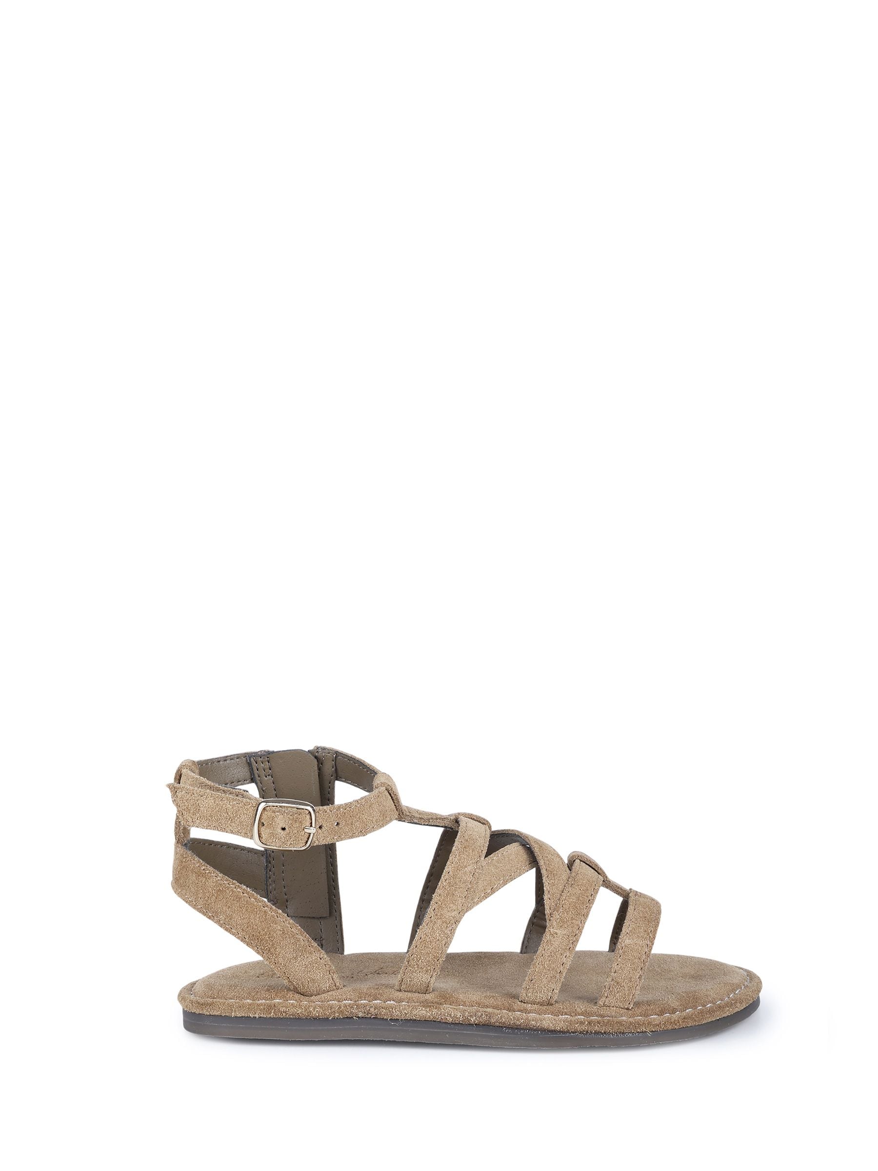 Off The Hook Brown Gabriella Strappy Flat Leather Sandals image 2
