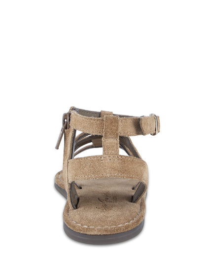 Off The Hook Brown Gabriella Strappy Flat Leather Sandals image 5