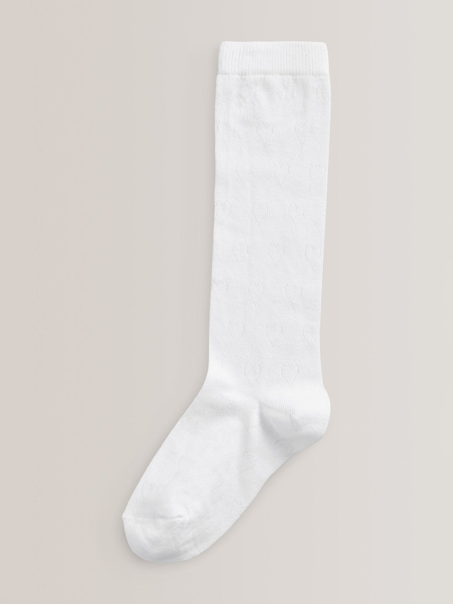 White Heart 3 Pack Cotton Rich Knee High Socks image 2