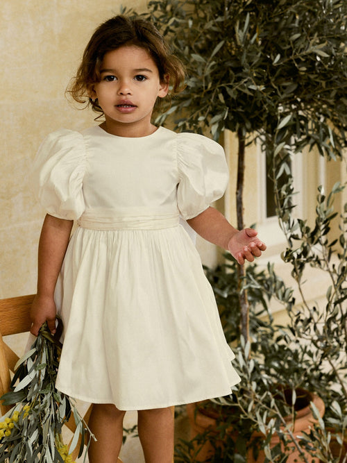 Dsiney Kidz - Ivory Flower Girl Taffeta Bow Dress (3mths-8yrs) image 1