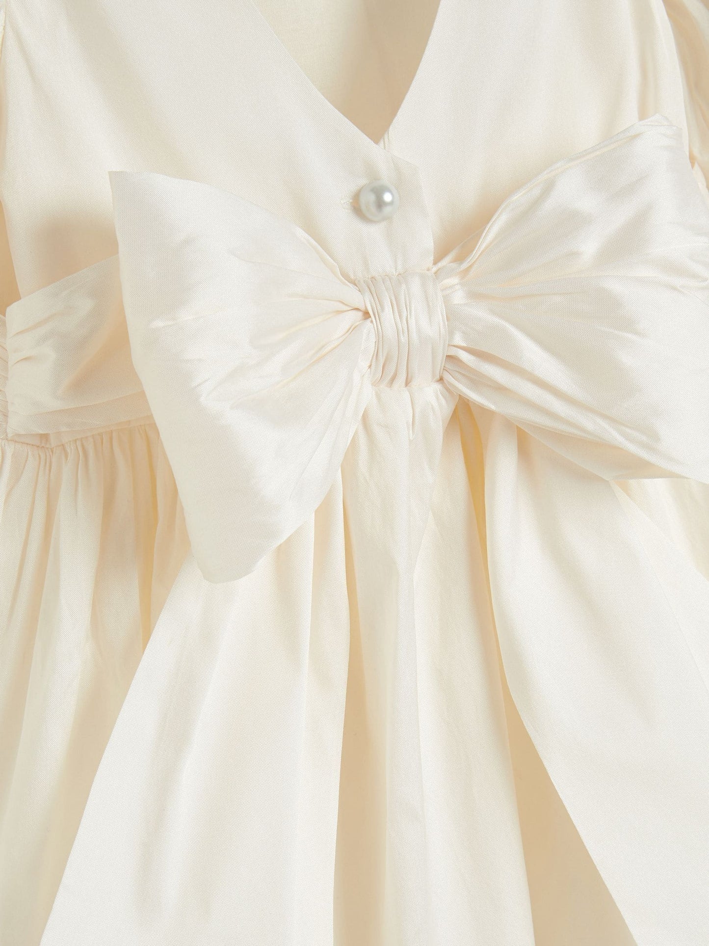 Ivory Flower Girl Taffeta Bow Dress (3mths-8yrs) image 2