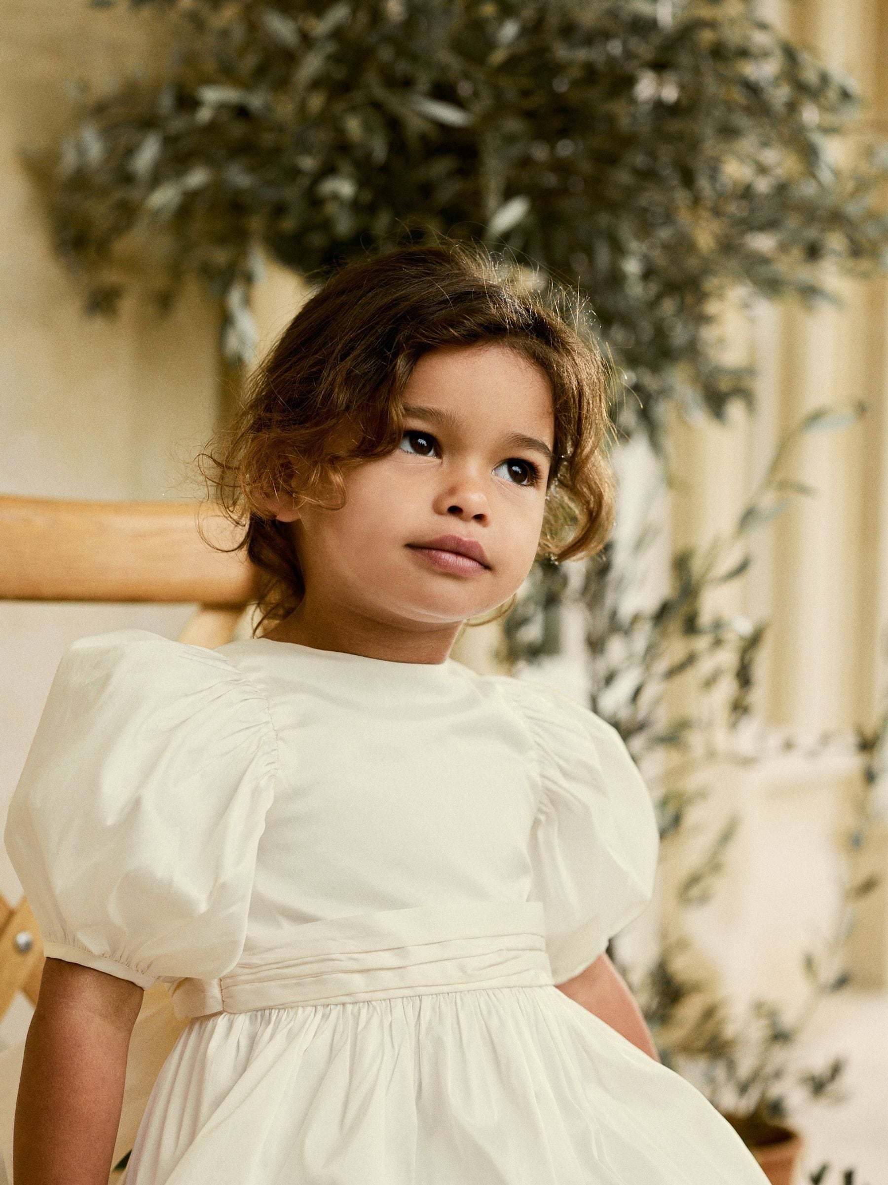 Ivory Flower Girl Taffeta Bow Dress (3mths-8yrs) image 5