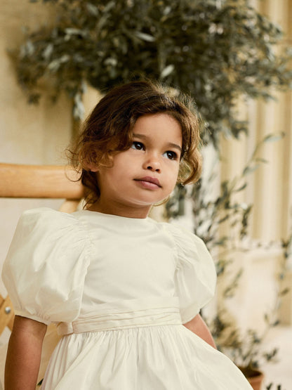 Ivory Flower Girl Taffeta Bow Dress (3mths-8yrs) image 5