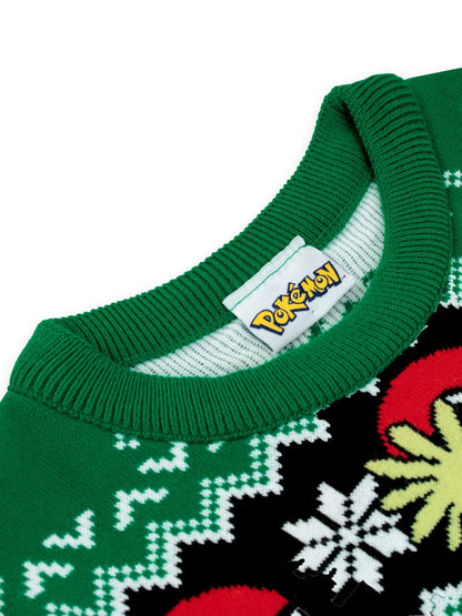 Character Green Pokemon Pikachu Christmas Jumper - image 6
