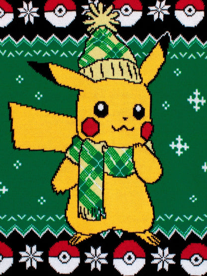 Character Green Pokemon Pikachu Christmas Jumper - image 9
