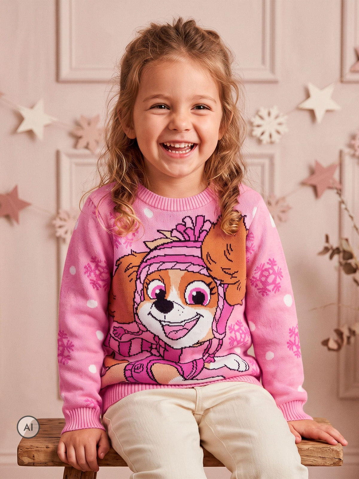 Character Pink PAW Patrol Christmas Jumper Skye - image 2