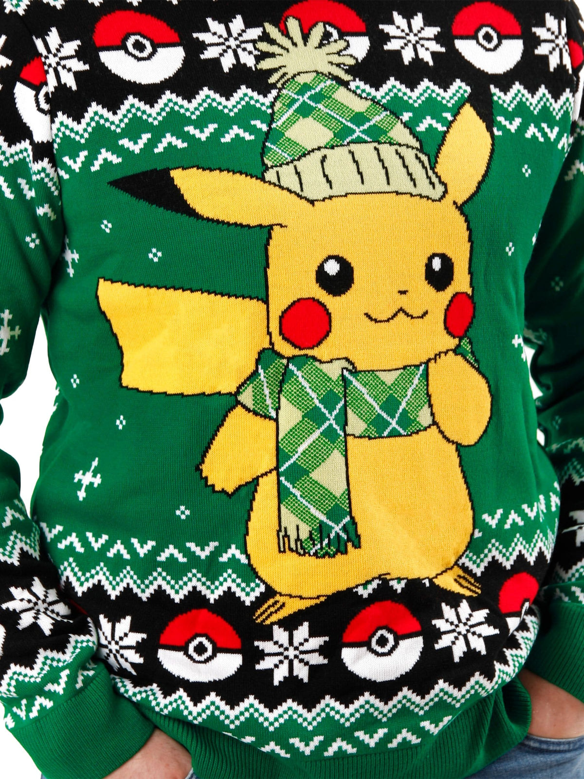 Character Green Pokemon Christmas Jumper - image 4