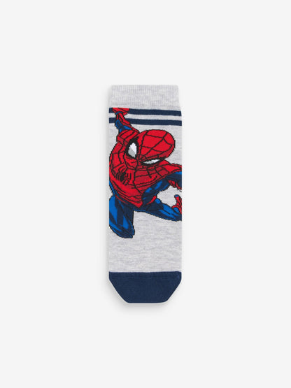 Dsiney Kidz - Spiderman Character Cotton Rich Socks 5 Pack image 2