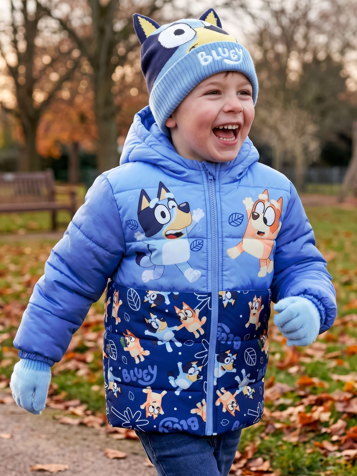 Character Blue Bluey & Bingo Leaves Puffer Jacket - image 3