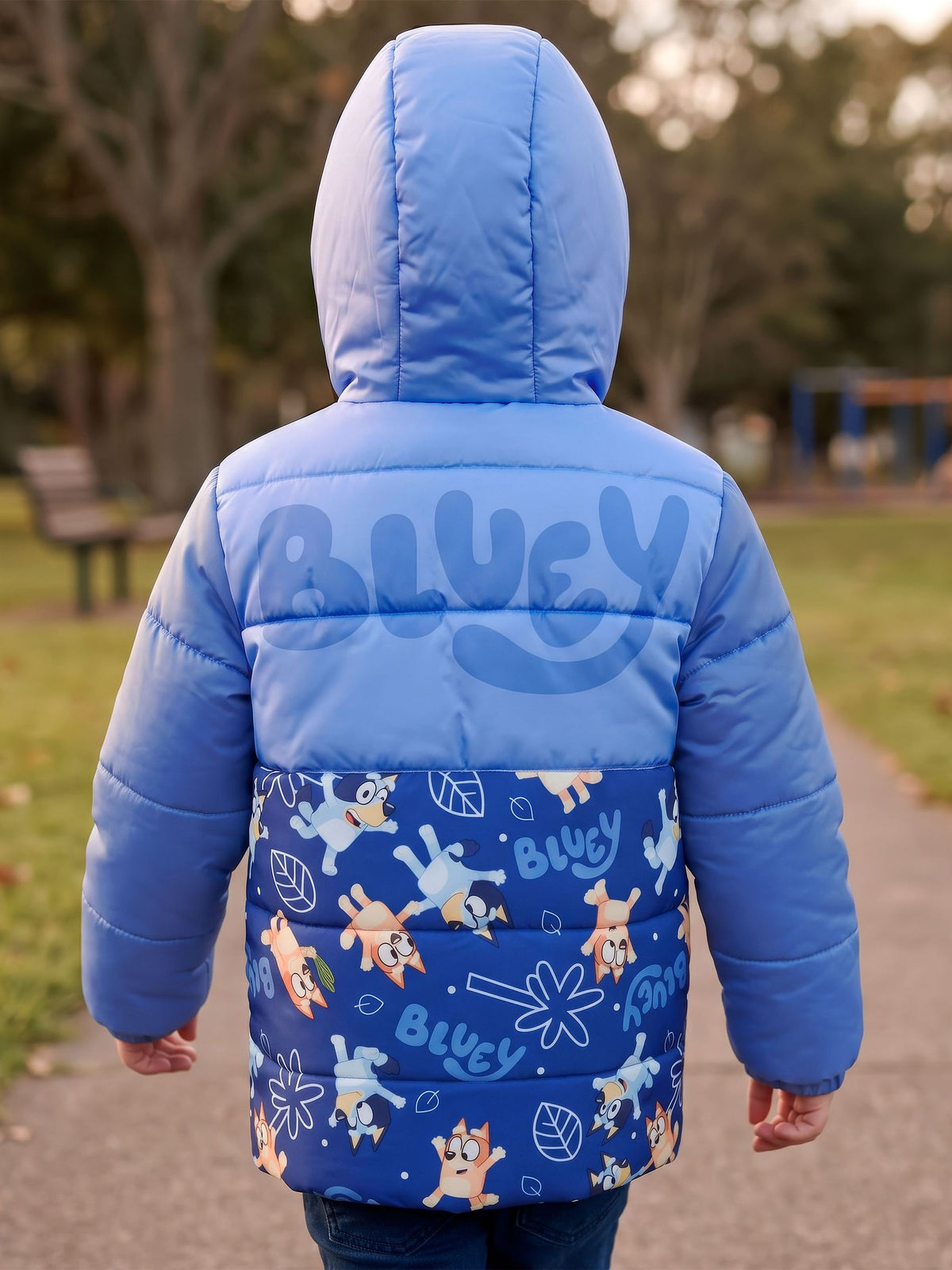 Character Blue Bluey & Bingo Leaves Puffer Jacket - image 4