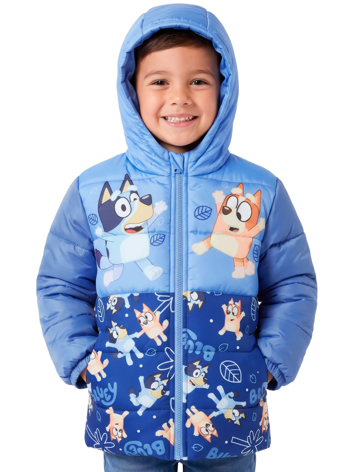 Character Blue Bluey & Bingo Leaves Puffer Jacket - image 5