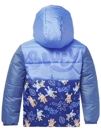 Character Blue Bluey & Bingo Leaves Puffer Jacket - image 7