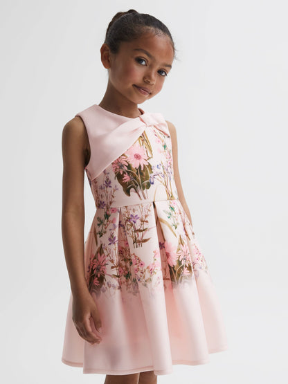 Dsiney Kidz - Reiss Multi Emily Junior Scuba Floral Printed Dress image 1