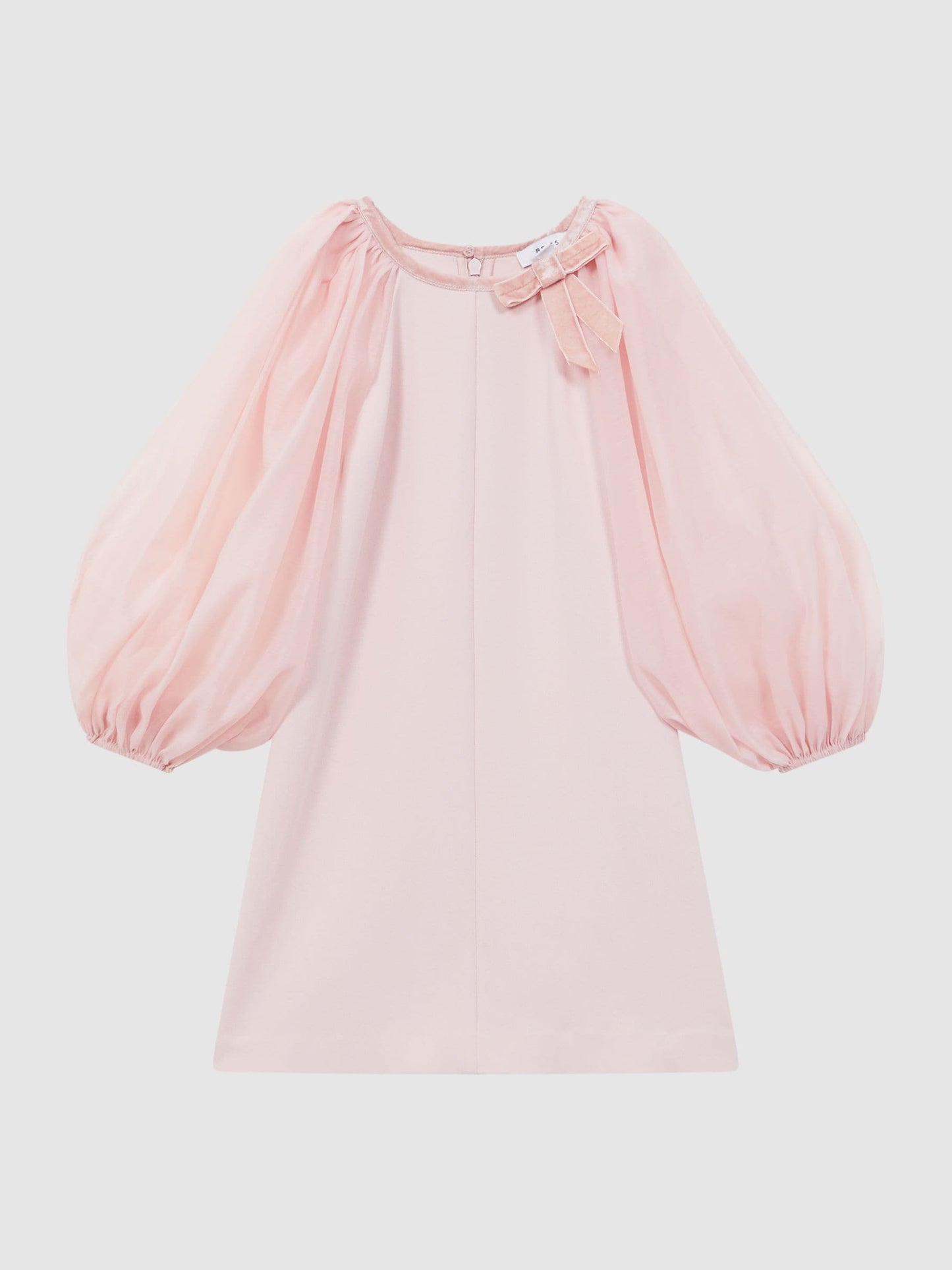 Dsiney Kidz - Reiss Pink Lauren Junior Blouson Sleeve Bow Dress image 2