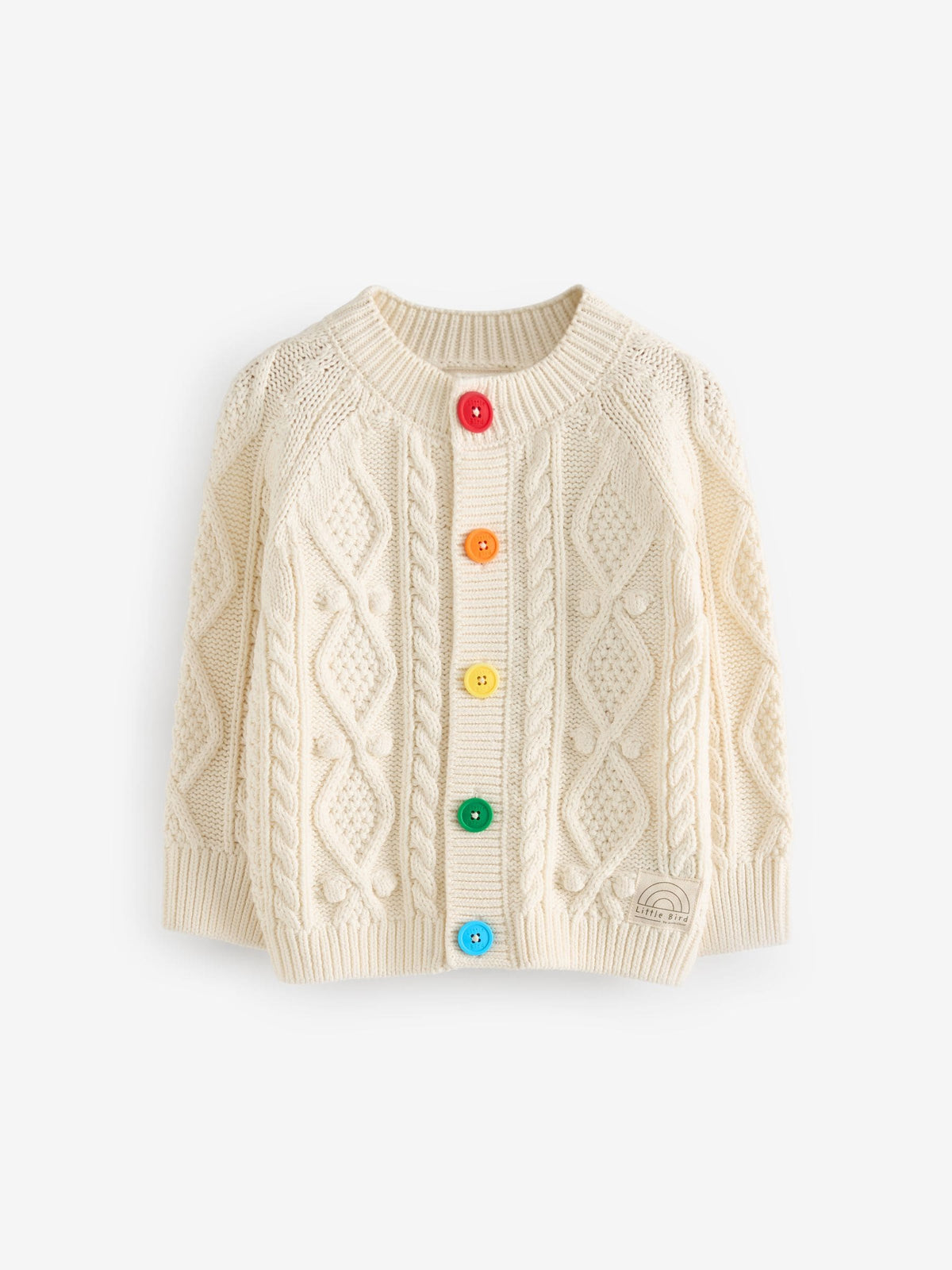 Dsiney Kidz - Little Bird by Jools Oliver Ecru Knitted Cable Cotton Cardigan image 1