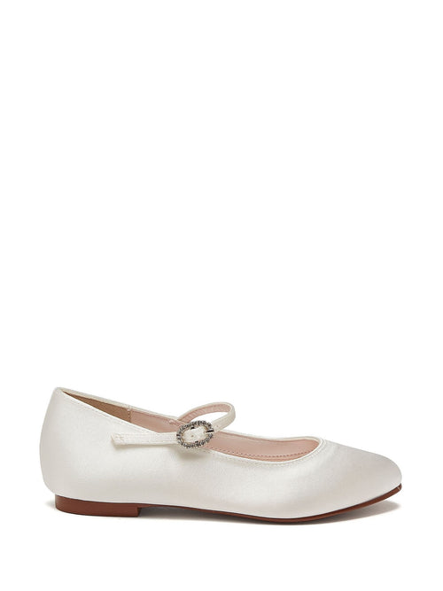 Rainbow Club Cream Infants Binx Satin Bridesmaid Shoes image 1