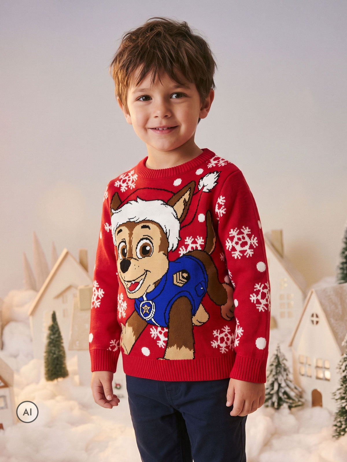Character Red PAW Patrol Christmas Chase Jumper - image 5