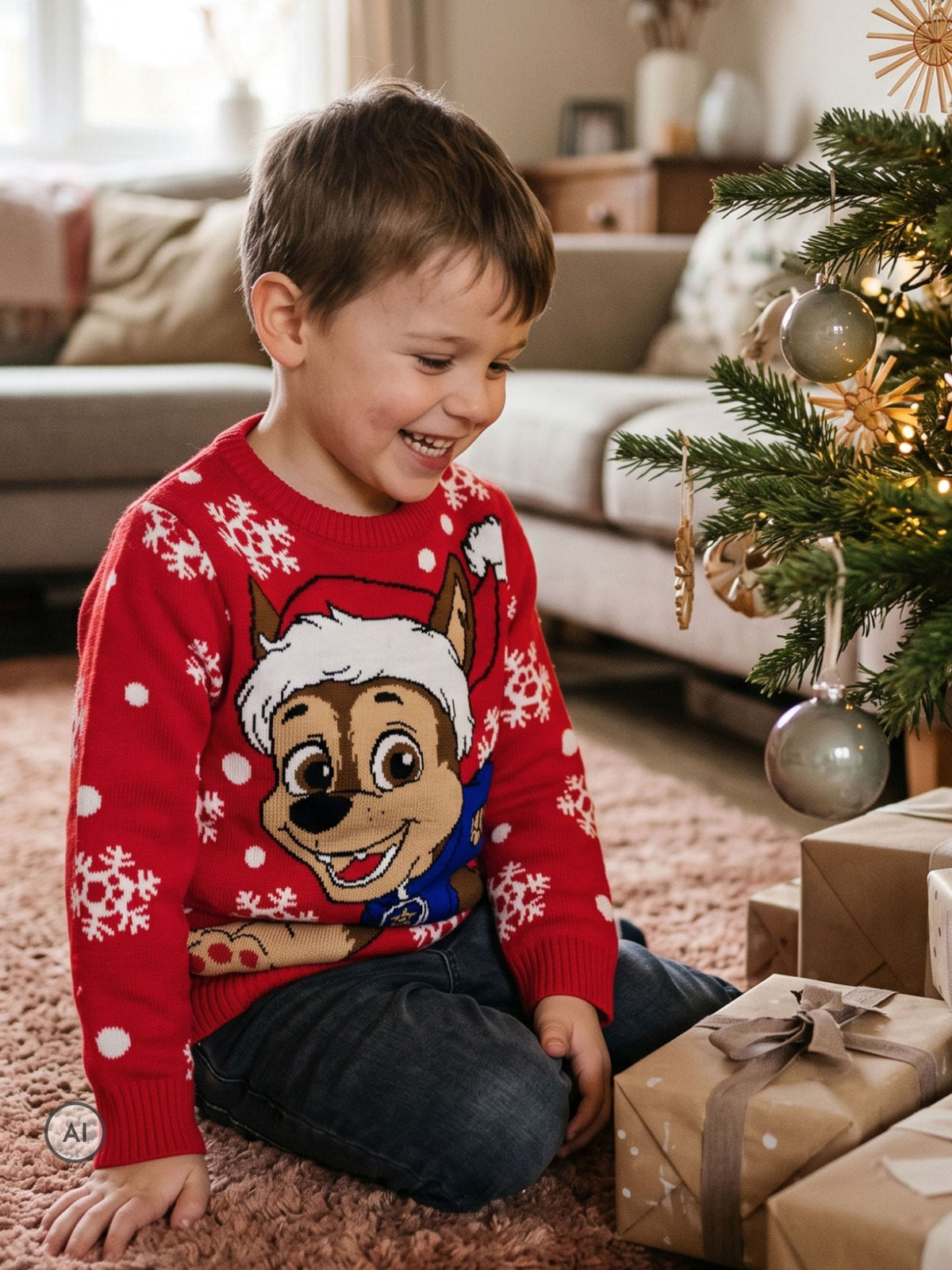 Character Red PAW Patrol Christmas Chase Jumper - image 8