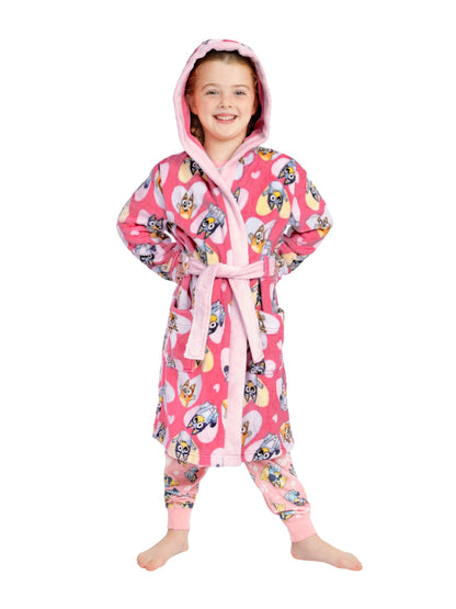 Character Pink Bluey And Bingo Hearts Dressing Gown - image 2