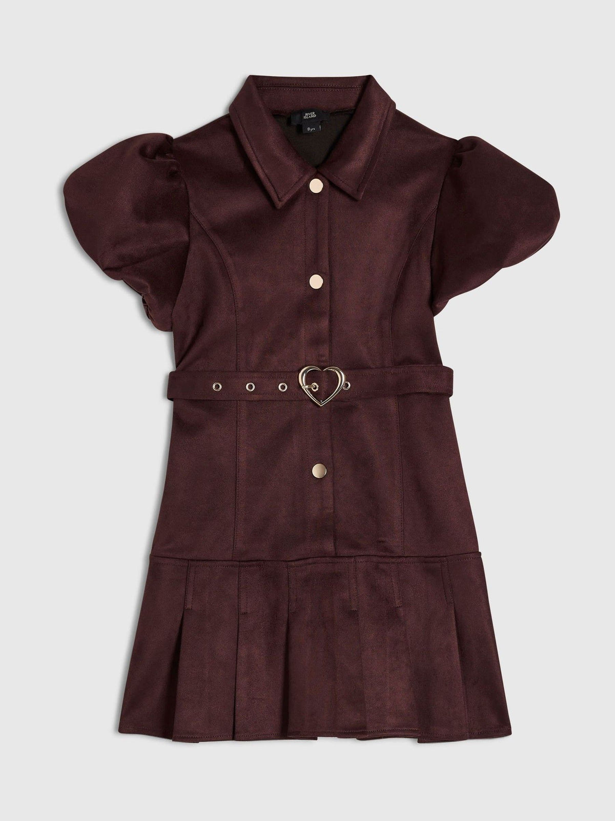 River Island Red Belted Suedette Shirt Dress - image 1