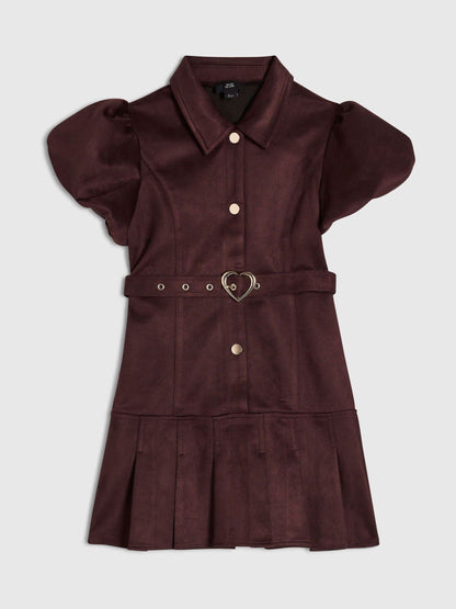 River Island Red Belted Suedette Shirt Dress - image 1