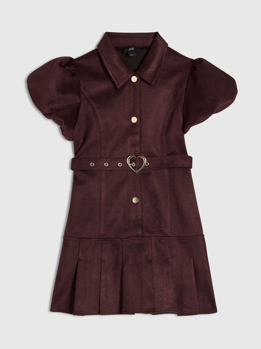 River Island Red Belted Suedette Shirt Dress - image 1