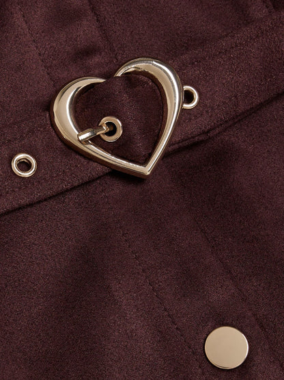 River Island Red Belted Suedette Shirt Dress - image 4